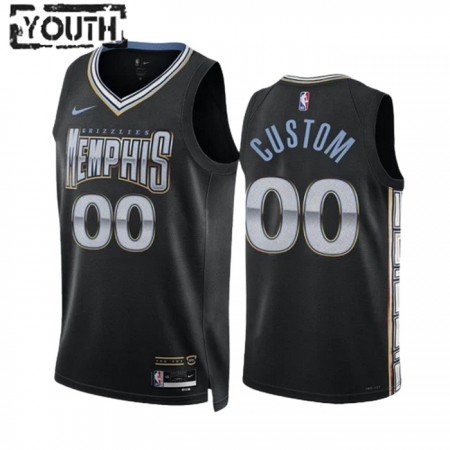 Maillot Enfant Memphis Grizzlies Personnalisable 2022-23 Nike City Edition Noir Swingman